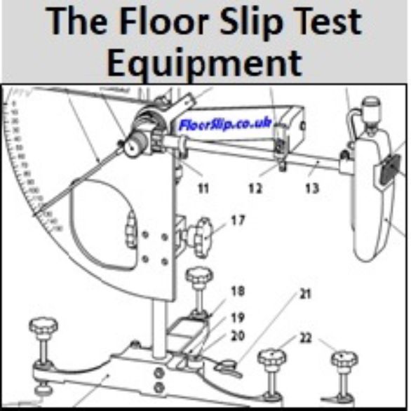 The floor slip resistance Pendulum test equipment as recommended by the UK KSE and used in EN-16165 and BS-7976-2
